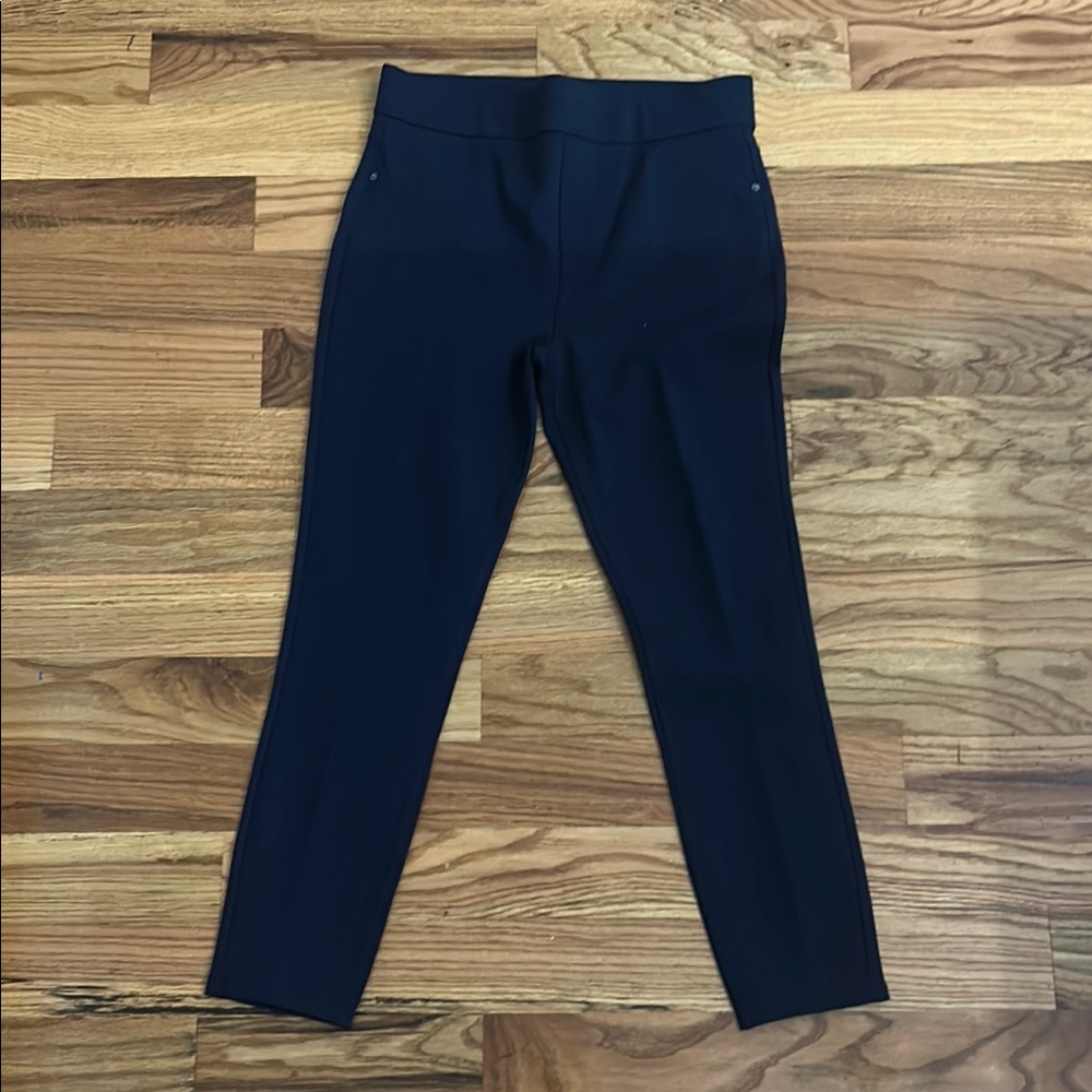 SPANX Blue Cropped Ankle Pants Straight Leg